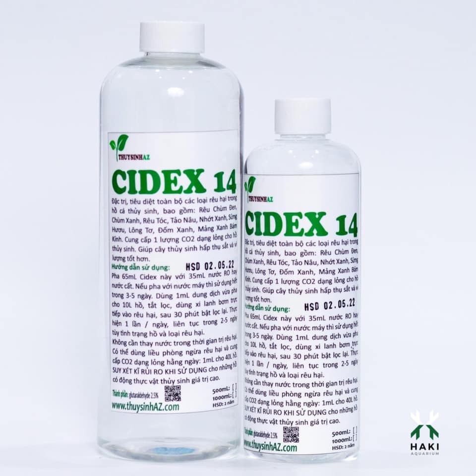 Diệt Rêu Hại Cidex 14 500ml - Diệt Rêu Cho Bể Thủy Sinh