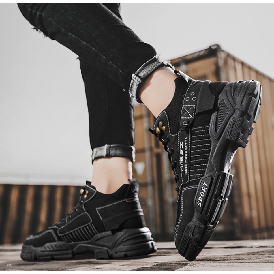 Giày nam cao cổ, giày bốt nam hàng full box mẫu mới cực đẹp hot trend 2021, kiểu dáng trẻ trung, phong cách J424 | BigBuy360 - bigbuy360.vn