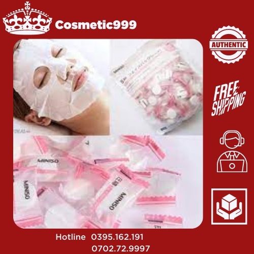 Mặt nạ giấy, mặt nạ dưỡng da dạng nén miniso nhật bản chính hãng Cosmetic999