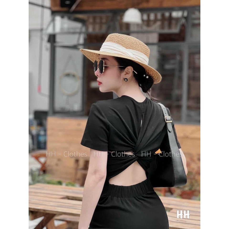 váy hở lưng đuôi cá nhẹ, đầm xuông ôm body hở lưng size SM | BigBuy360 - bigbuy360.vn