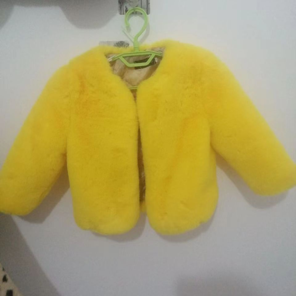 Áo Khoác Lông Cáo Giả Chống Gió Phong Cách Mới Cho Bé