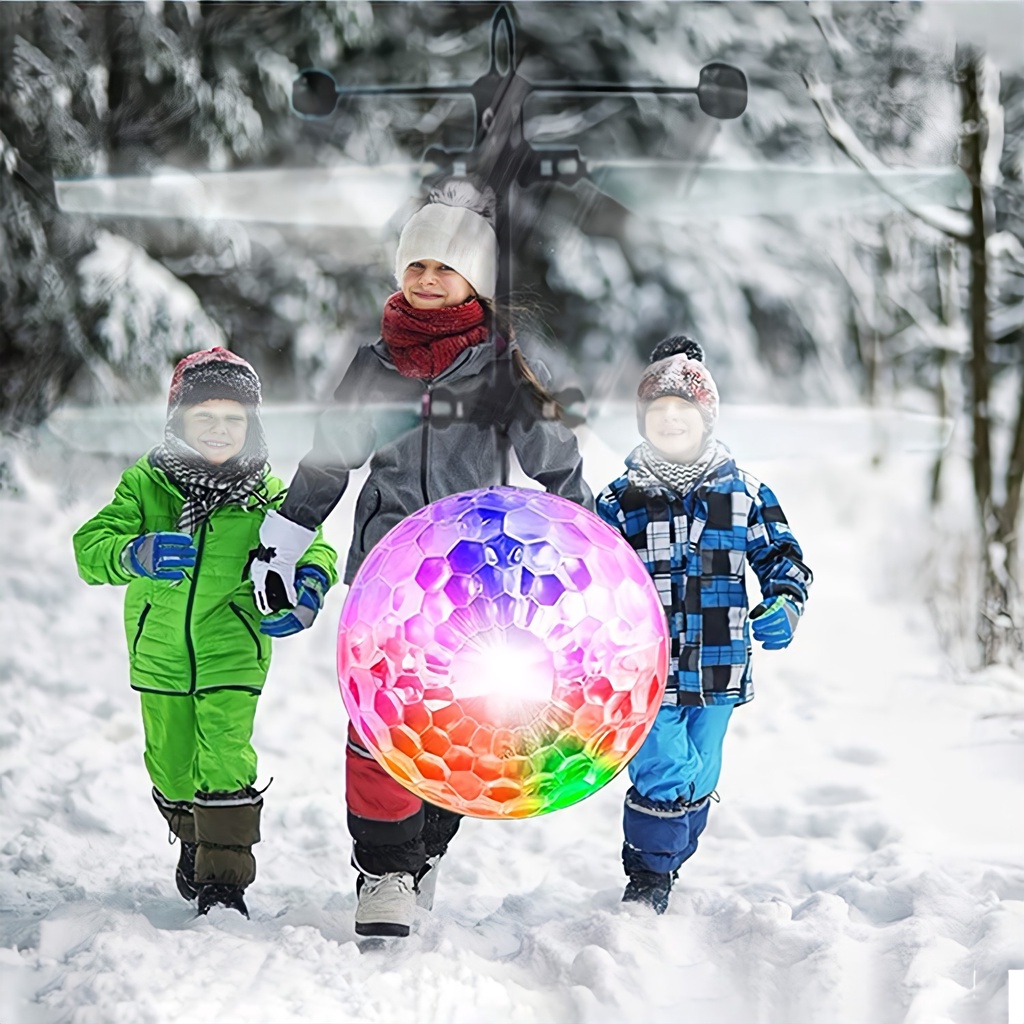 Máy bay trực thanh quả cầu pha lê có thể phát sáng bé siêu thích thú