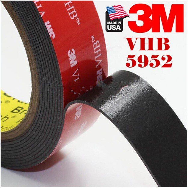 BĂNG KEO CƯỜNG LỰC SIÊU DÍNH CHUYÊN DÁN ĐỒ CHƠI XE Ô TÔ 3M VHB 5952 DÀY 1.1MM