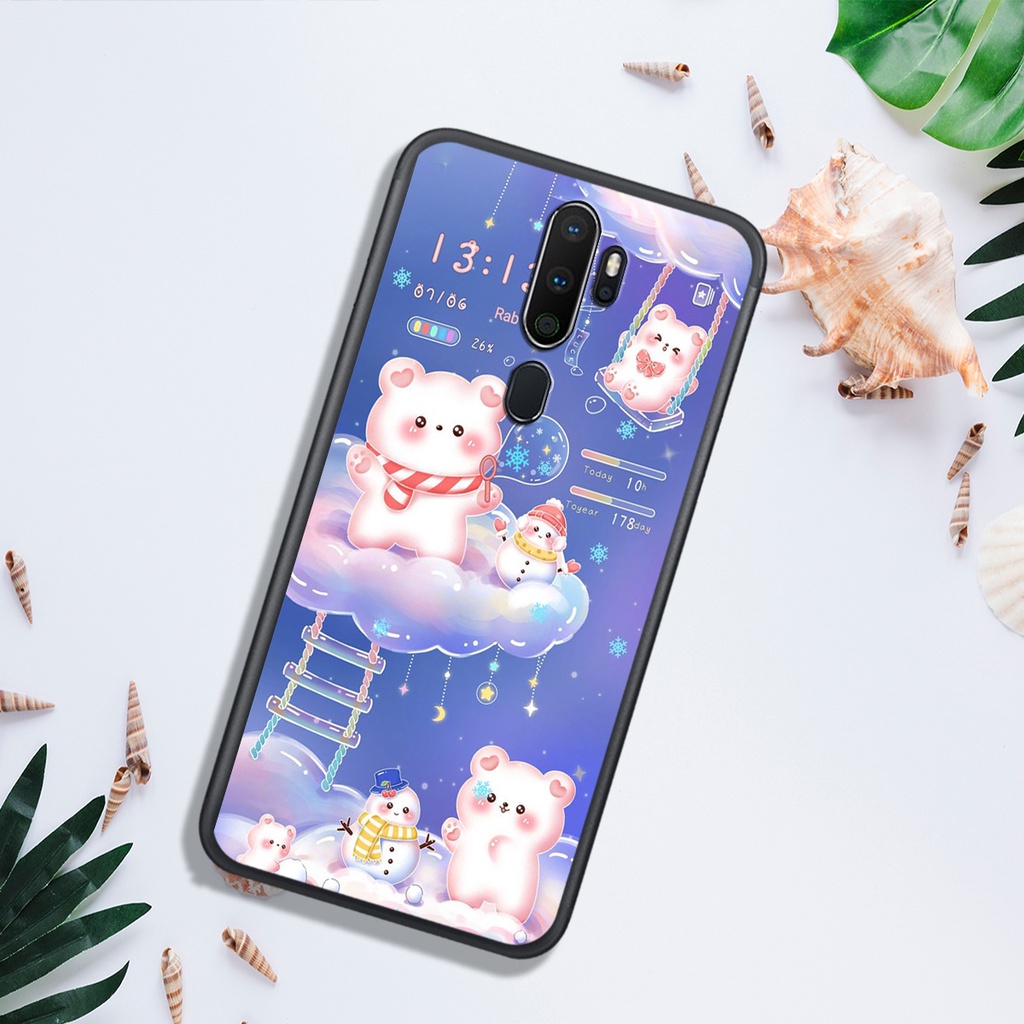 ỐP LƯNG OPPO A5 2020 - A9 2020 - A8 - A31, IN HÌNH GẤU NÂU CHOCOLATE ĐÁNG YÊU.