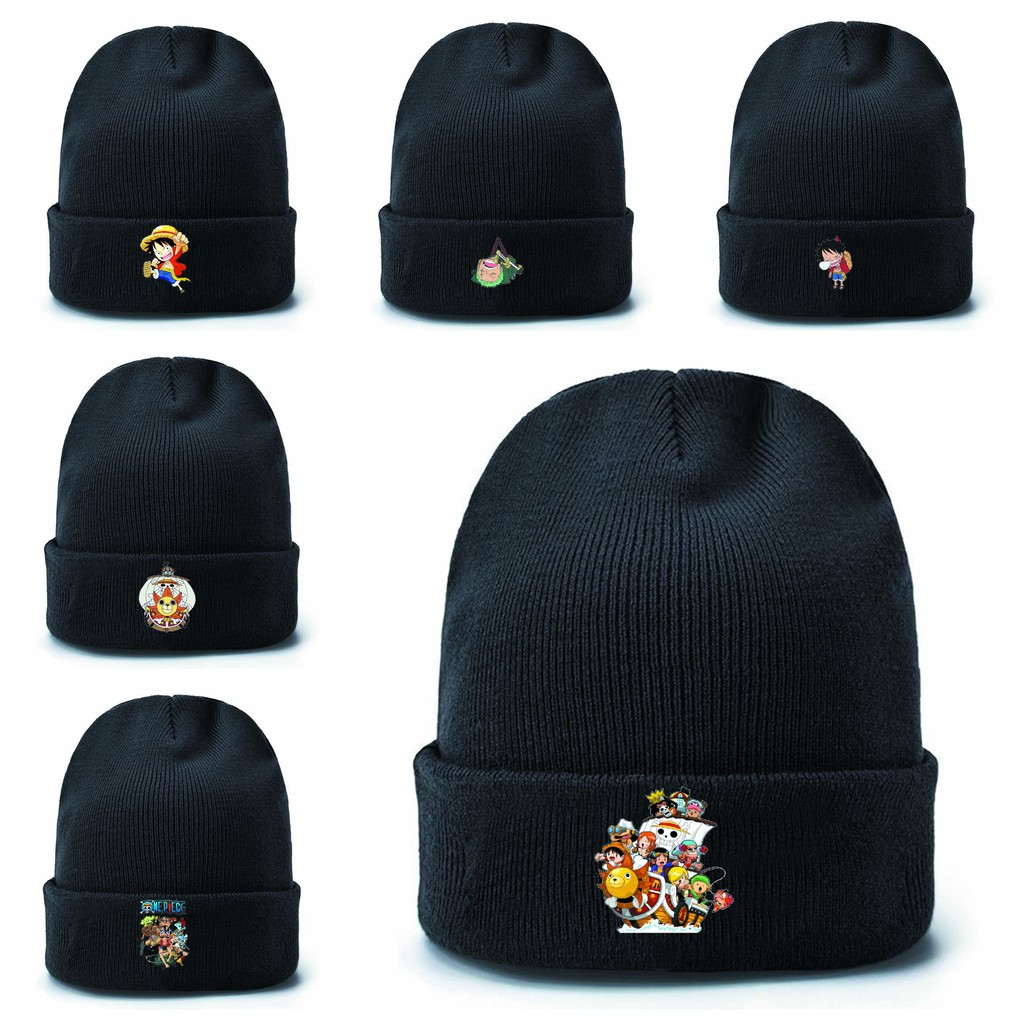 Mũ len One piece Đảo hải tặc anime chibi nón Beanie đội đầu dạng tròn