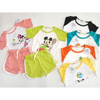 Bộ Cộc Tay Micky Chất Thun Lạnh Cho Bé