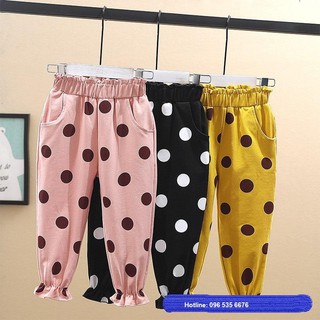 Quần bé gái hình chấm bi - Mẫu Hot trend cho bé