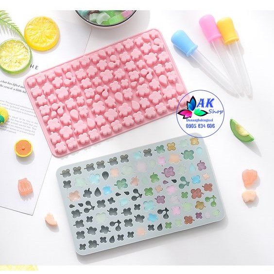 KHUÔN SILICONE KẸO DẺO - CỎ 3 LÁ