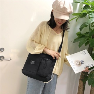 Túi tote đeo chéo Fashion Size to chất liệu Canvas