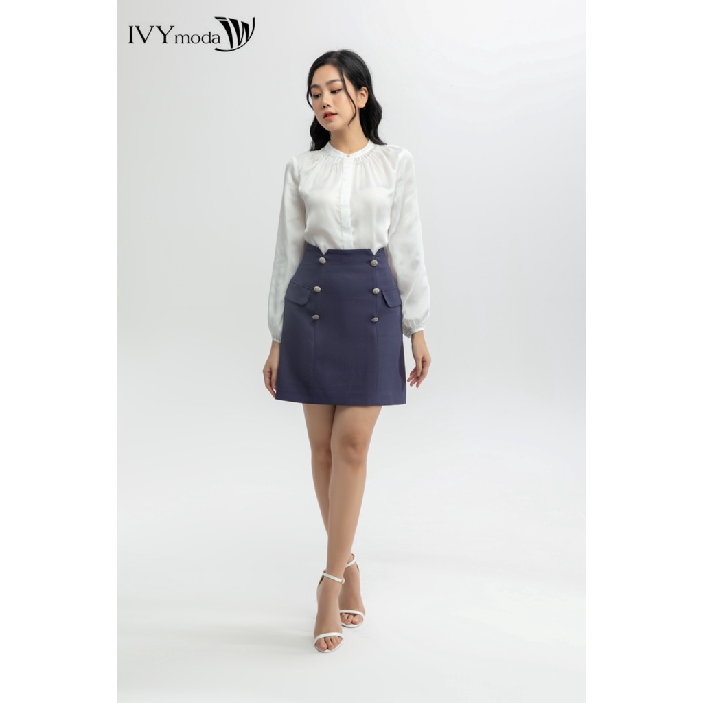 Chân váy chữ A 6 khuy IVY moda MS 31M6102
