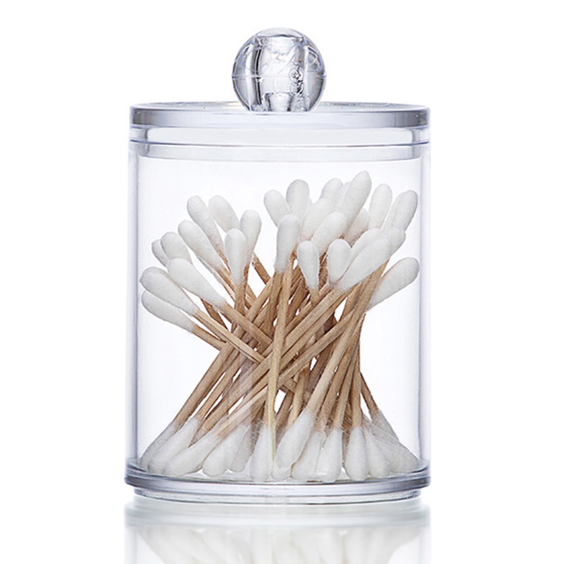 Bộ 3 Hộp Nhựa Acrylic Trong Suốt Đựng Bông Tẩy Trang