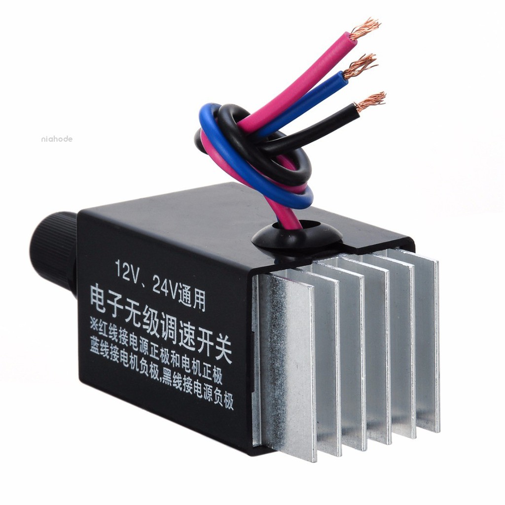 Công tắc điều khiển tốc độ mô tơ DC 12V 24V cho hệ thống quạt sưởi xe hơi
