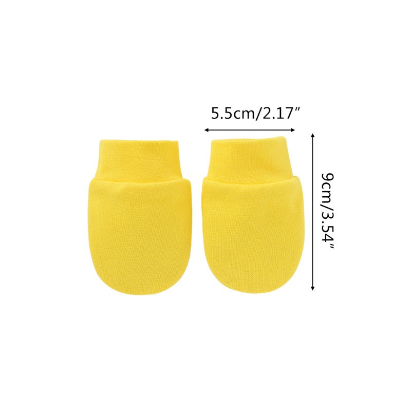 Găng tay cotton mềm chống trầy xước bảo vệ mặt cho bé sơ sinh