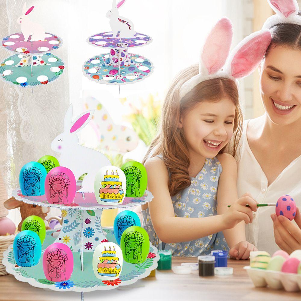 Giá Đỡ Trứng Phục Sinh Trưng Bày Bánh Cupcake