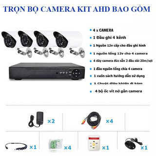 Bộ Kit Camera AHD HD - Trọn Bộ Camera AHD 4 Kênh