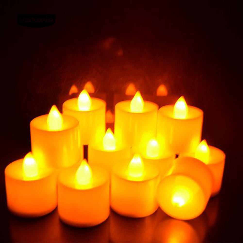 Đèn LED hình nến chạy bằng pin dùng trong trang trí tiệc cưới