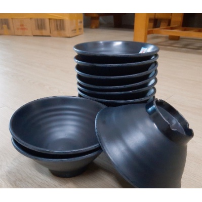 Tô Nhựa Melamine Đựng Bún Phở Đen Nhám phong cách sang trọng nhật bản hàn quốc bảo hành 6 tháng