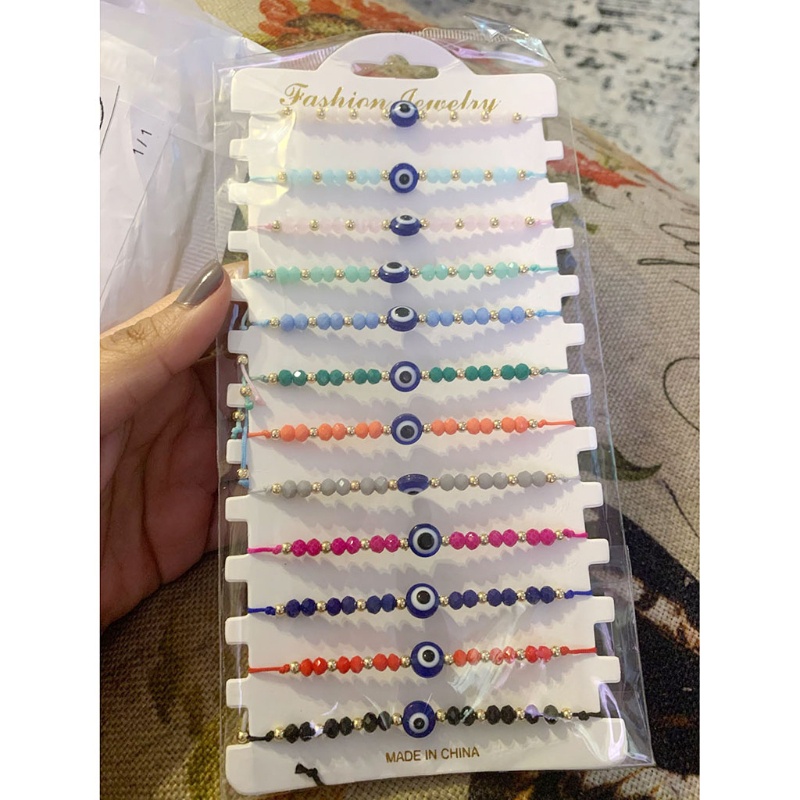 Set 12 Vòng Tay Hạt Đá Mắt Quỷ May Mắn