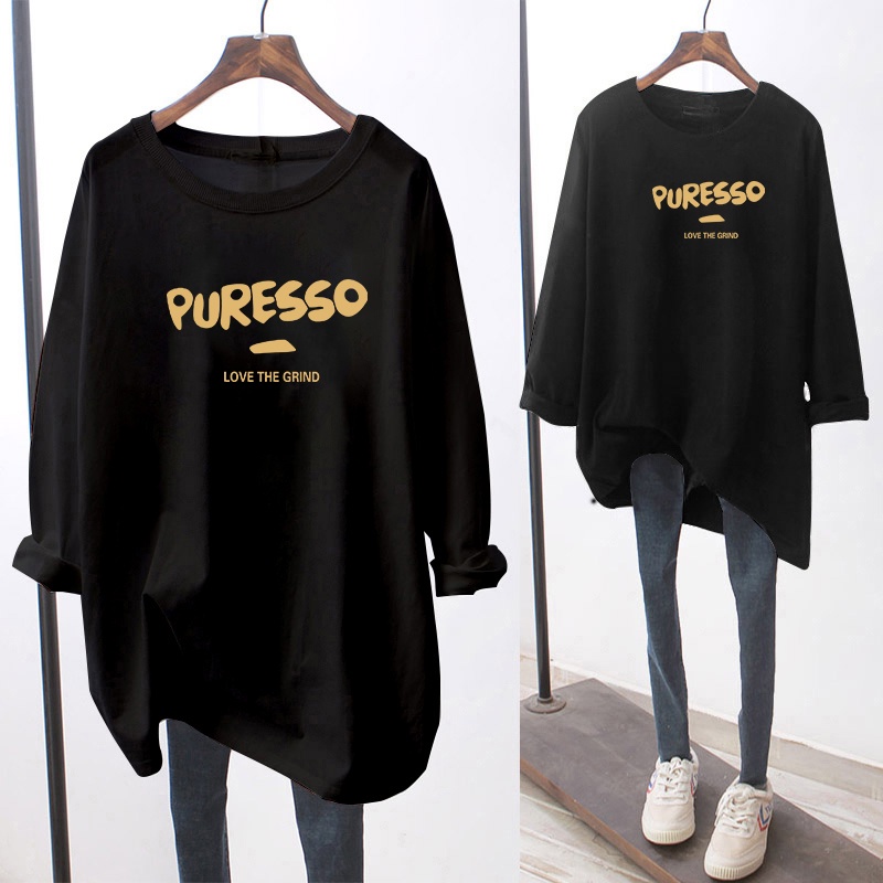 NRVP Áo Thun Nữ Dài Tay Cổ Tròn Thời Trang Hàn