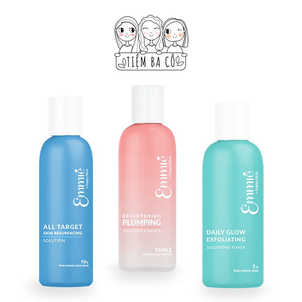 Bộ Đôi Toner Làm Sáng Da Căng Bóng Emmié By Happy Skin 230ml Emmie