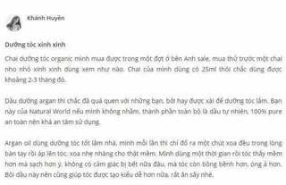 Tinh dầu dưỡng tóc Argan oil