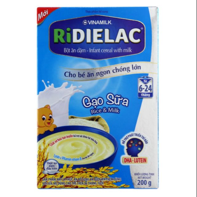 Bột Ăn Dặm Vinamilk Ridielac Gạo Sữa (200g)