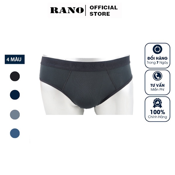 Quần lót nam tam giác cotton thun lạnh cao cấp cạp lưng nhỏ RANO thoáng khí trơn body kháng khuẩn xuất khẩu nhật