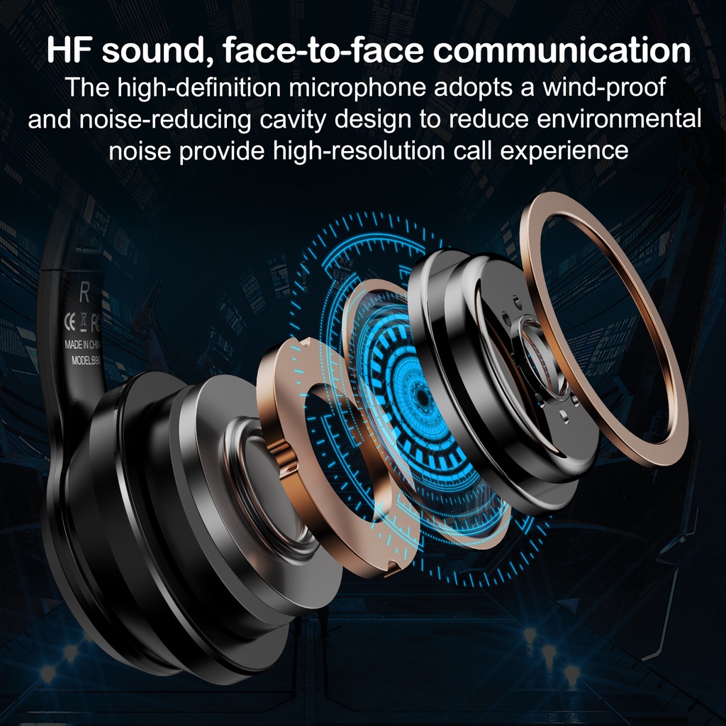 Tai nghe chơi game không dây Bluetooth tai mèo ONIKUMA B20 Đen với micrô có thể thu vào đèn RGB