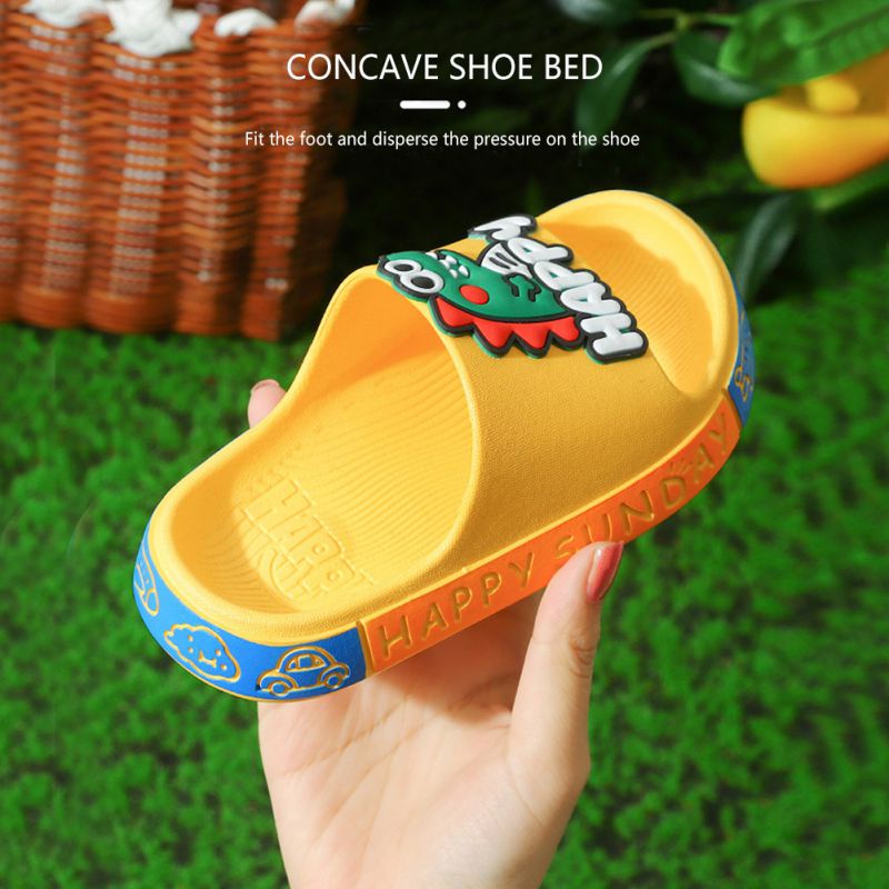 Dép Đi Trong Nhà Đế Mềm Chống Trượt Họa Tiết Hoạt Hình Dễ Thương Thời Trang Mùa Hè Cho Bé