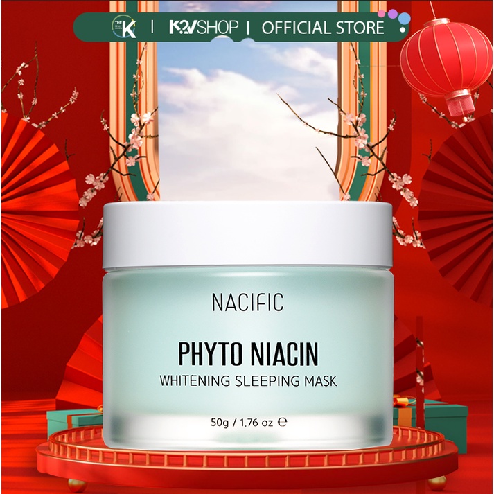 Hộp 50g mặt nạ ngủ dưỡng trắng Nacific Phyto Niacin Whitening Sleeping Mask