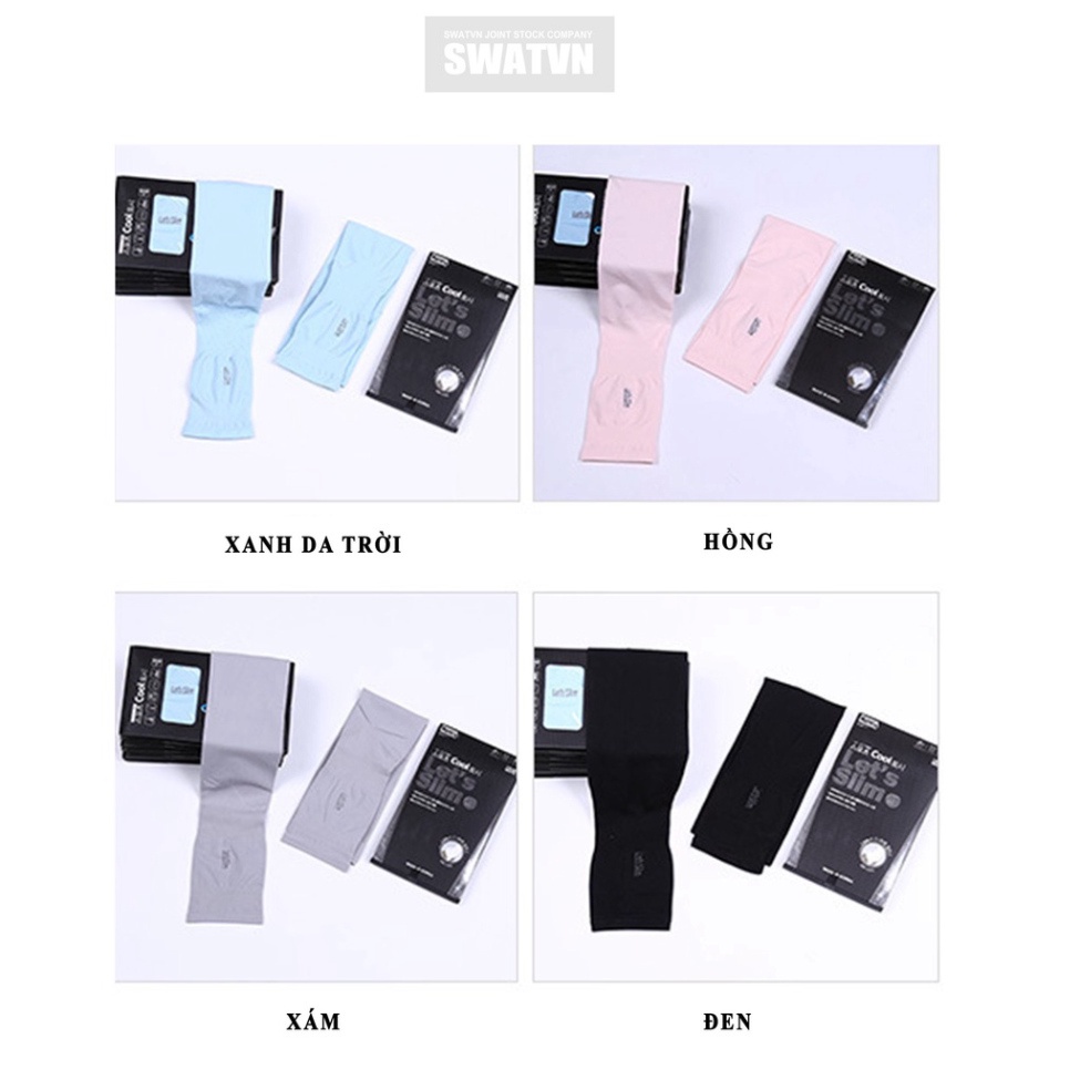 Cặp ống tay, găng tay che nắng Let's Slim unisex xỏ ngón tiện dụng nhiều màu lựa chọn