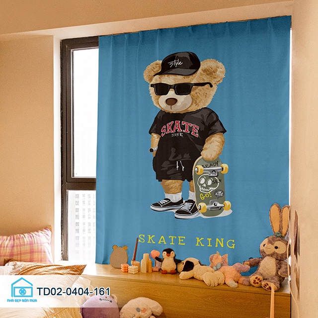 Rèm dán cửa sổ gấu Teddy, rèm cửa sổ chống nắng Tín Phát Decor