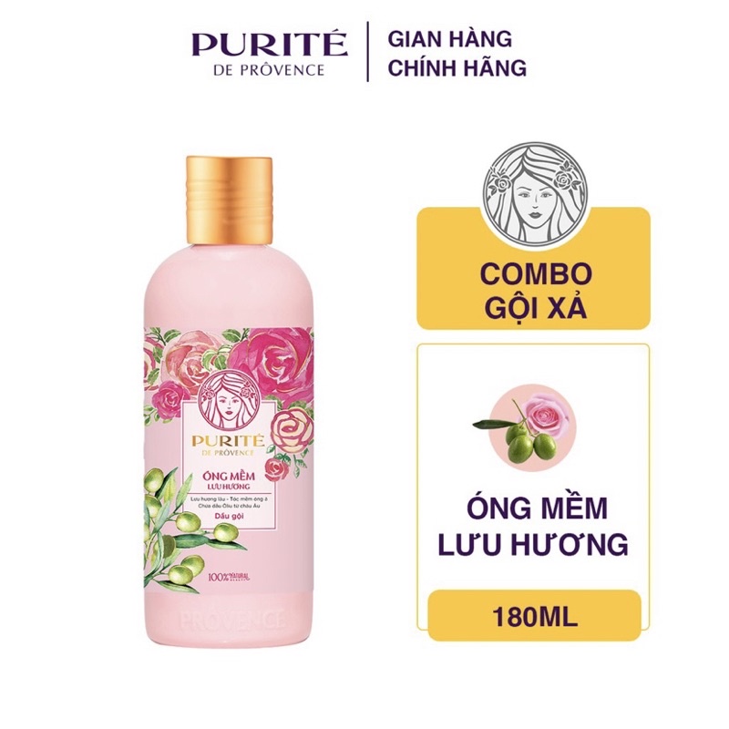 Dầu Gội Purite Anh Đào, Hoa Hồng 180ML