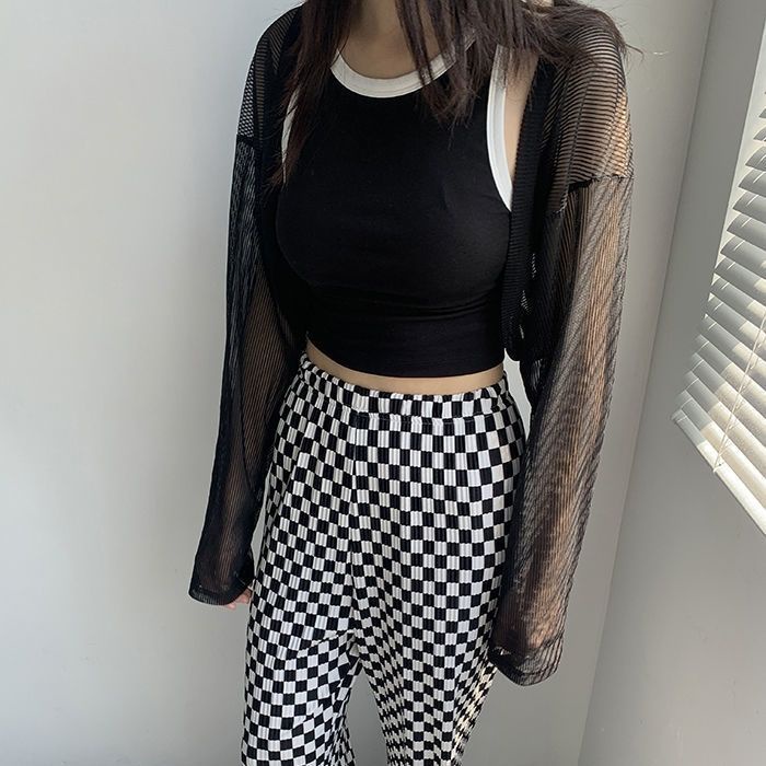 Áo Khoác Cardigan Ngắn Vải Lụa Mát Mỏng Thoáng Khí Thời Trang Mùa Hè Cho Nữ