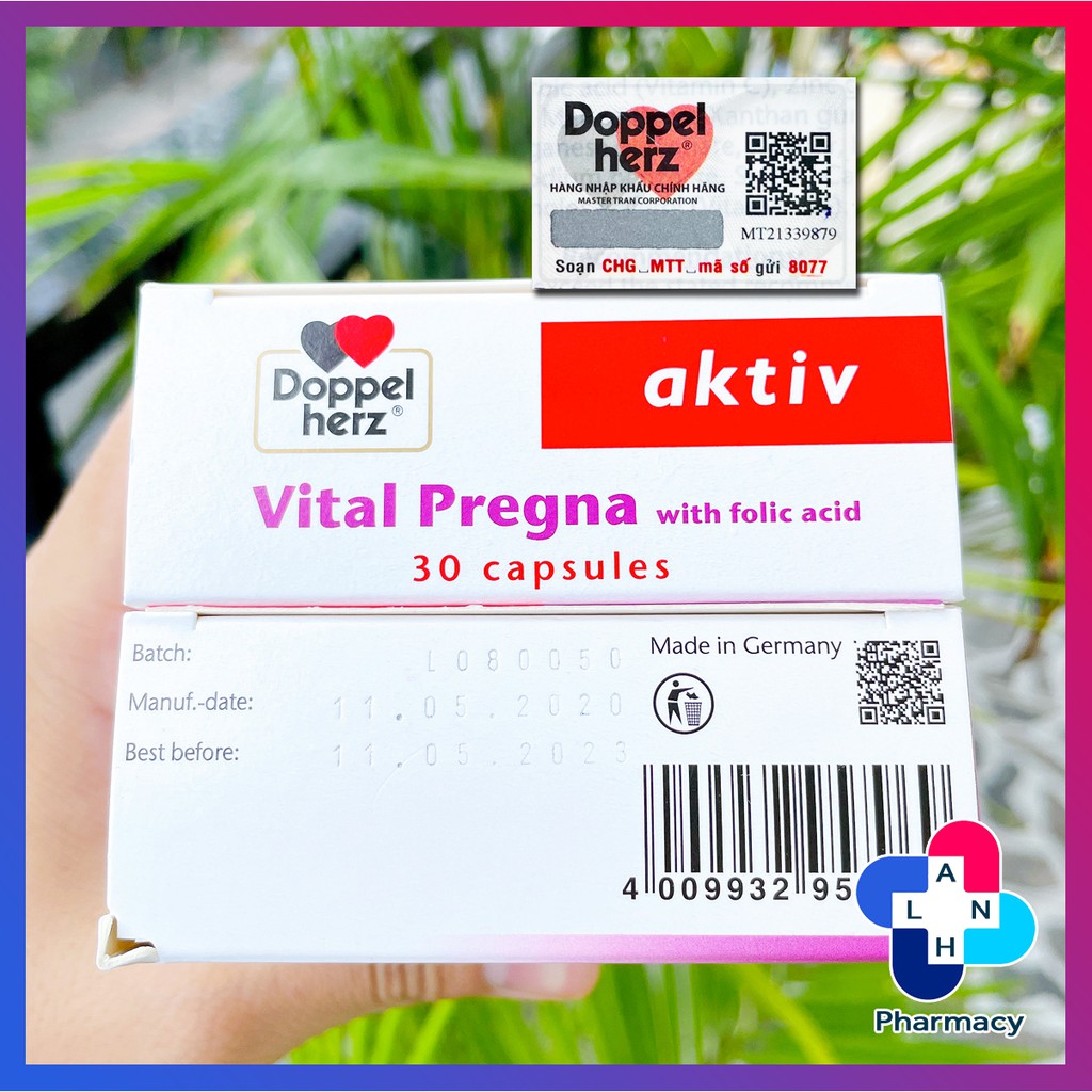 Vital Pregna [Hàng nhập khẩu Đức] - Vitamin cho mẹ bầu Doppel Herz akiv.