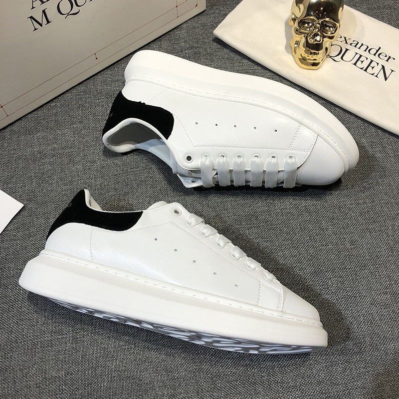 Giày Alexander Mc Queen Trắng Cổ Thấp, Giày Thể Thao Nam Nữ Độn Đế MCQ G06