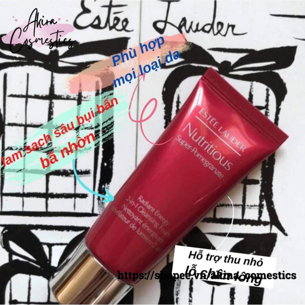 Sữa rửa mặt dưỡng da Estee Lauder Nutritious Super Pomegranate- Radiant Energy 2-in-1 Cleansing Foam 30ml