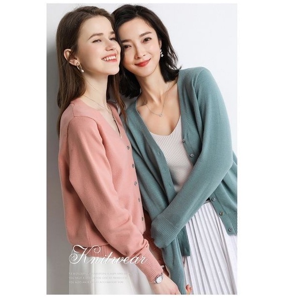 Áo cardigan len trơn dài tay hàng QC loại 1 có ảnh thật cuối bài