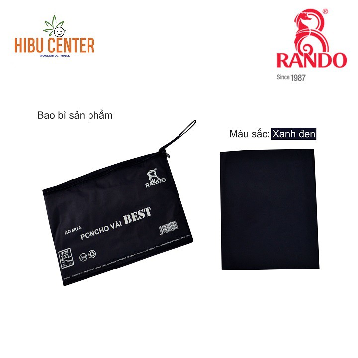 Áo Mưa RANDO Poncho Vải Best | Bền Bỉ Qua Năm Tháng | hibucenter