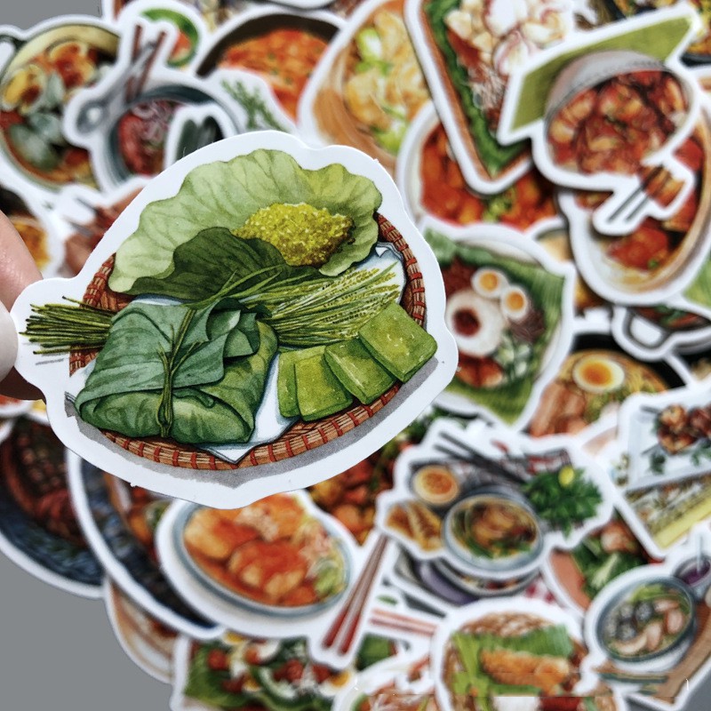 Set 47 Hình Dán Mini Chống Thấm Nước Cho Nhà Bếp