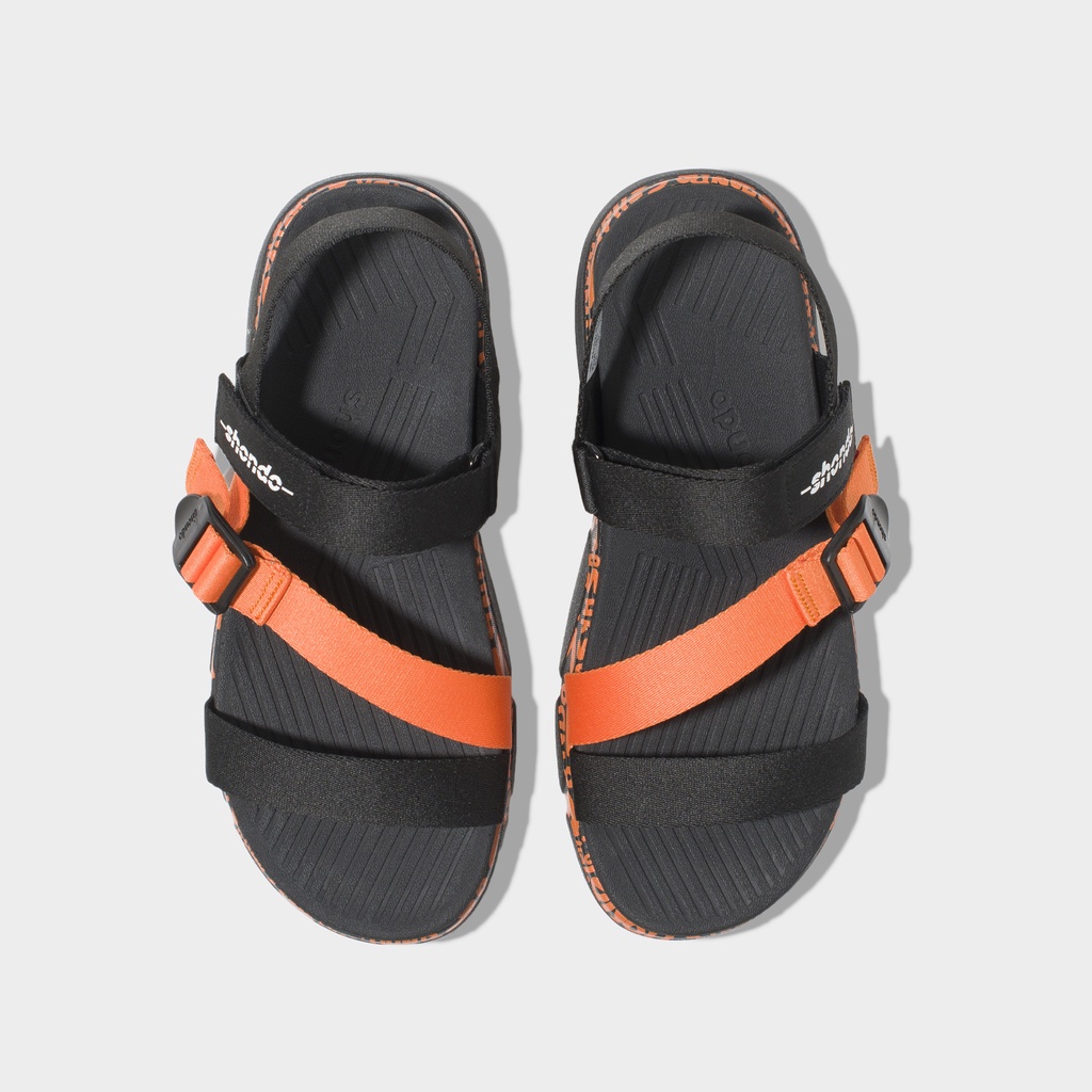 [Chính hãng] Sandals SHONDO F7 track MONOGRAM vẽ tay cam Nam-Nữ phiên bản đế cao 5CM