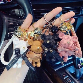 Móc khóa Bearbrick Gấu đính đá thời thượng phụ kiện túi xách chìa khóa