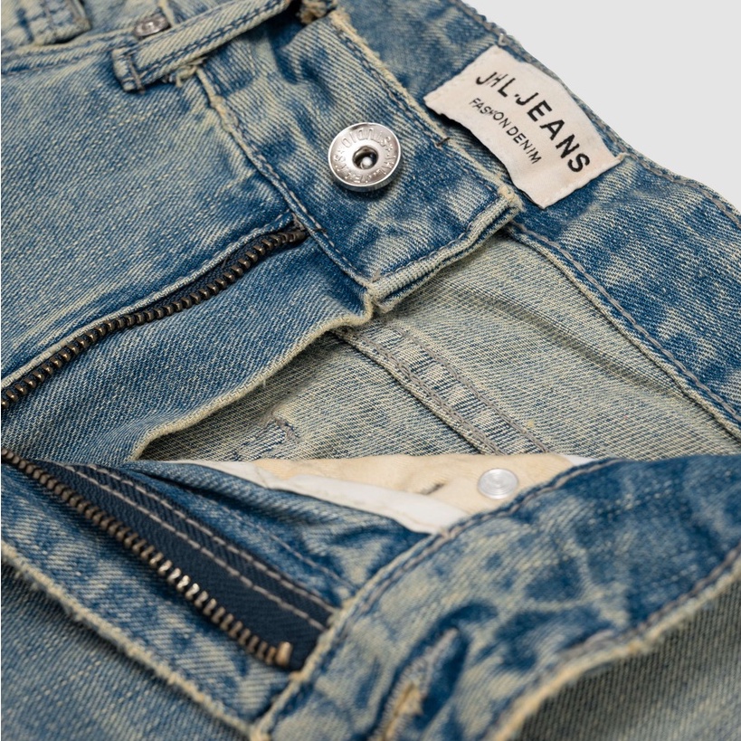 Quần jeans xanh dáng suông Selected JHL 28215-3 Washe Blue Loose