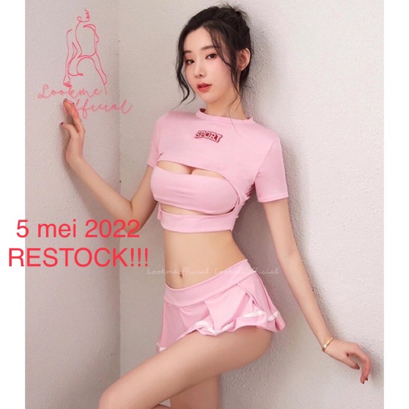 Bộ Đồ Ngủ Hai Mảnh Gồm Áo Choàng + Váy Ngủ Mini Kiểu Đồng Phục Thể Thao Tập yoga gym gym Màu Hồng Kiểu Nhật Bản Dành Cho Học Sinh Nữ