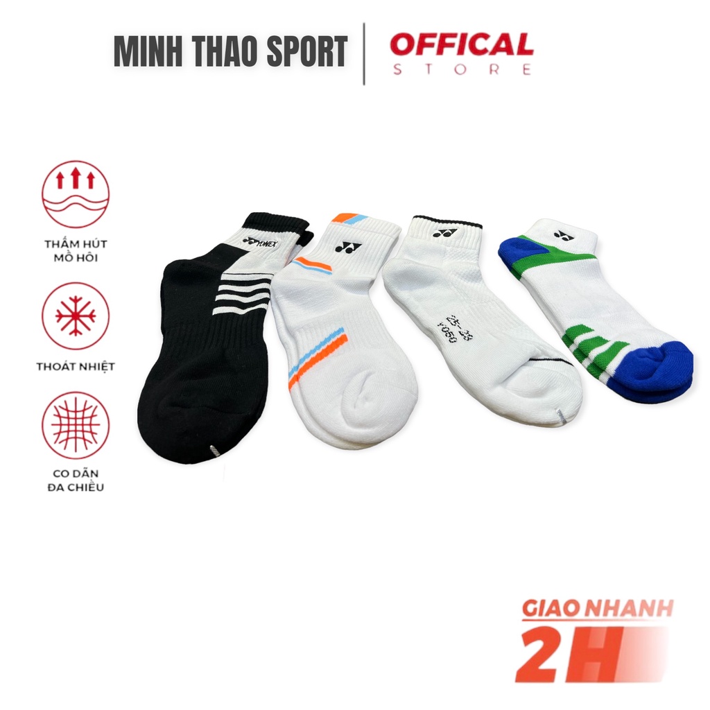 Vớ Tất Chuyên Cầu Lông Yonex Dành cho cả NAM và NỮ Nhiều Loại - Êm Dầy - Chống Trượt - Chống Đau Ngón Chân