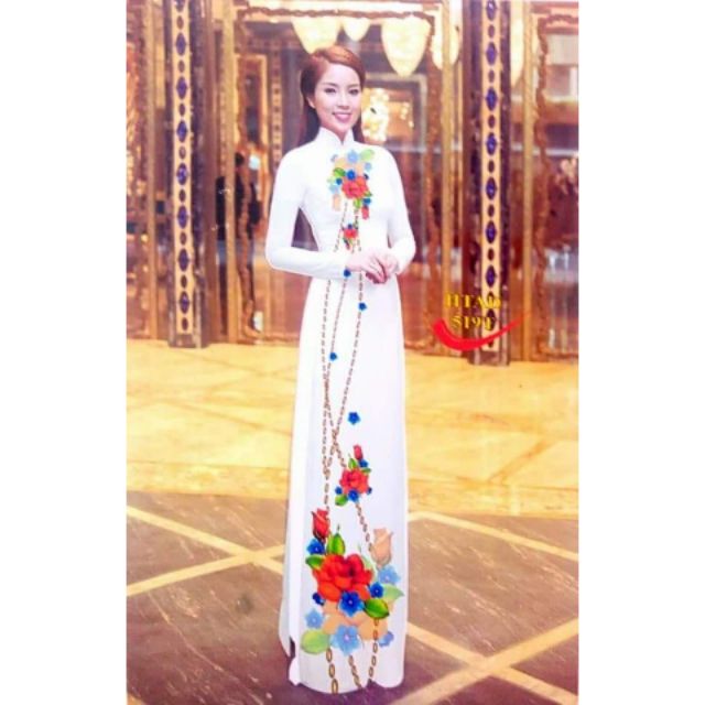 Vải áo dài in chuyển nhiệt