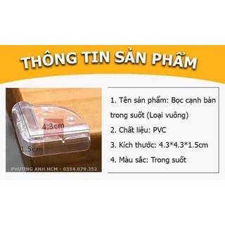 ❌BỊT GÓC BÀN SILICON MẪU VUÔNG❌