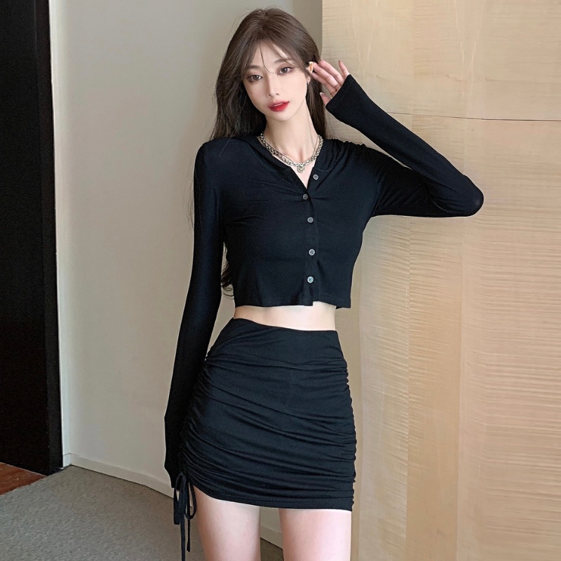 Chân Váy Rút Dây Ngắn Chân Váy Body Chất Liệu Thun Co Dãn Cao cấp Thời Trang Sugal CV NU 013