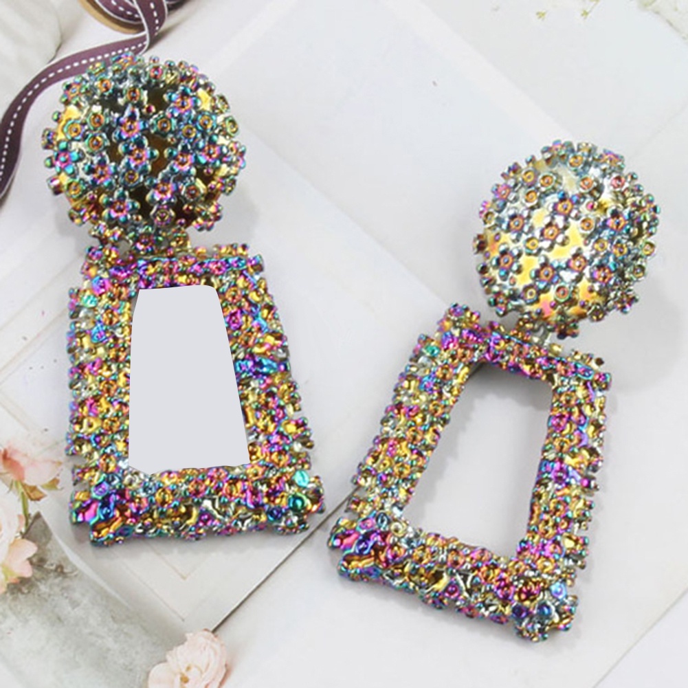 Hoa Tai Dáng Dài Hình Thoi Thời Trang Cho Nữ