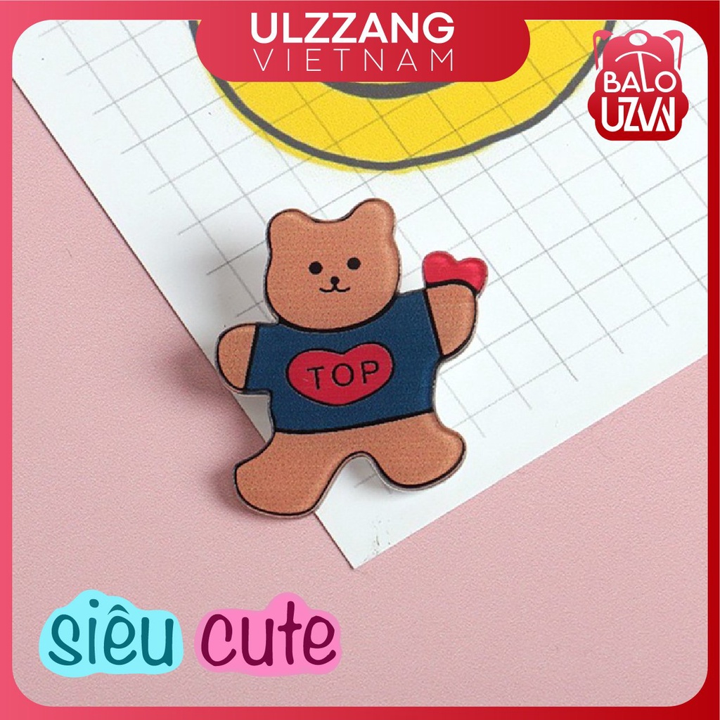 Sticker gắn balo ulzzang sinh viên, huy hiệu cài cặp học sinh, ghim cài phụ kiện ba lô, túi, mũ, nón hoạt hình dễ thương